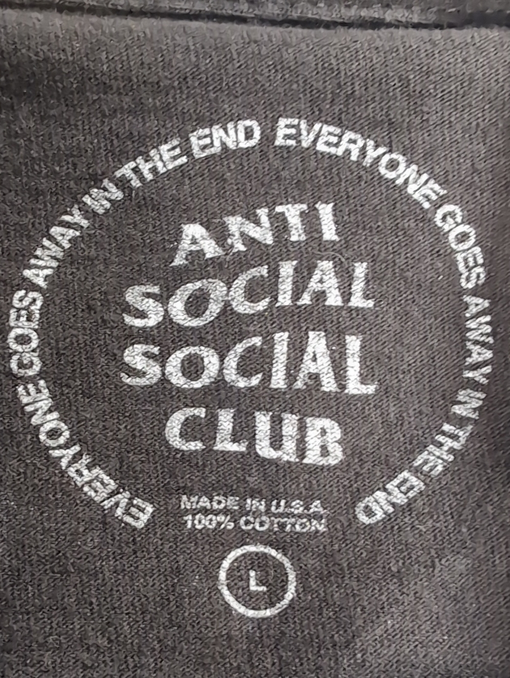 Anti Social Social Club Cancelled T-shirt Size Large Black/Pink - Picture 4 of 6